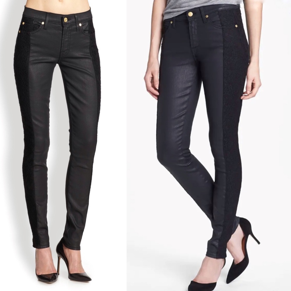 7 FOR ALL MANKIND THE SKINNY SECOND SKIN LACE